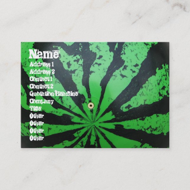 Watermelon Football / Soccer Ball Business Card (Front)