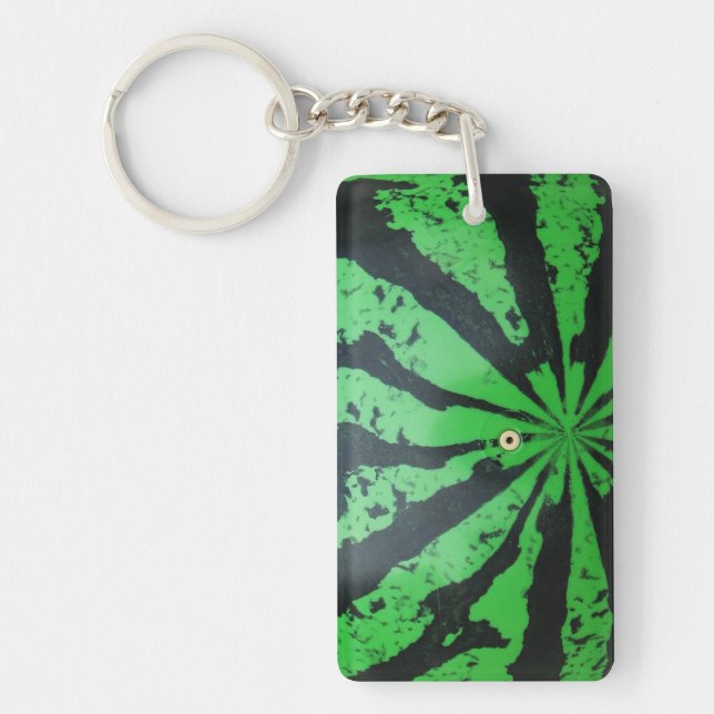 Watermelon Football / Soccer Ball Key Ring (Front)