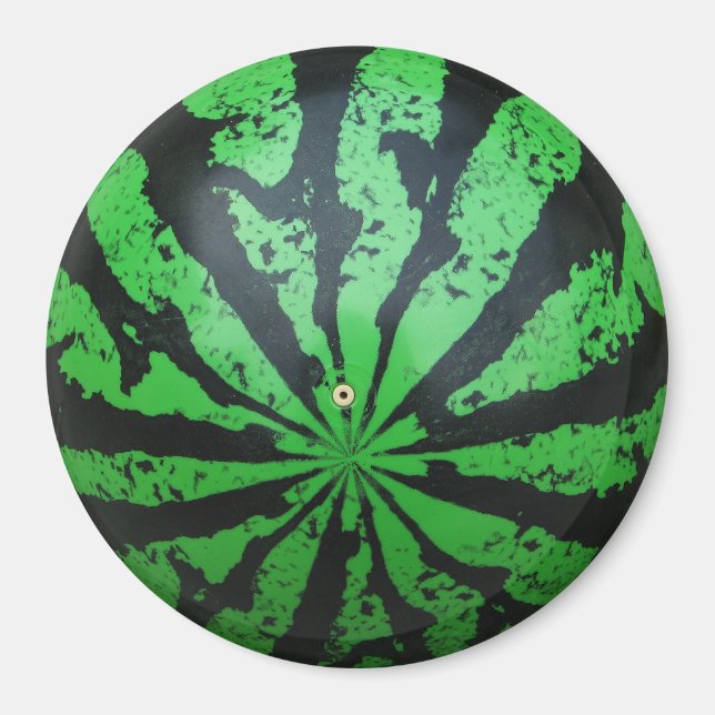 Watermelon Football / Soccer Ball Magnet (Front)