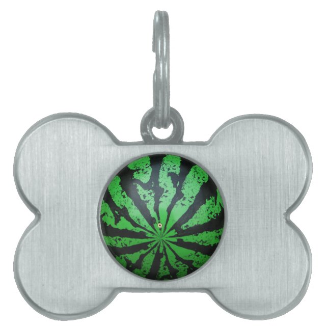 Watermelon Football / Soccer Ball Pet Tag (Front)