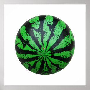 Watermelon Football / Soccer Ball Poster