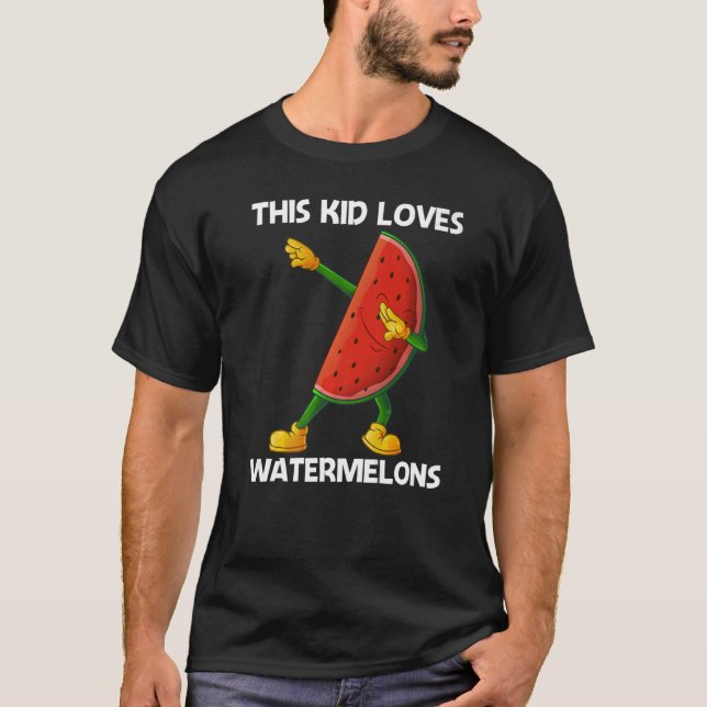 Watermelon For Kids Boys Melon Fruit Plant T-Shirt (Front)