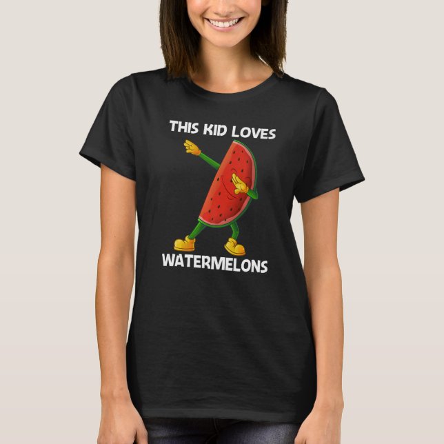 Watermelon For Kids Boys Melon Fruit Plant T-Shirt (Front)