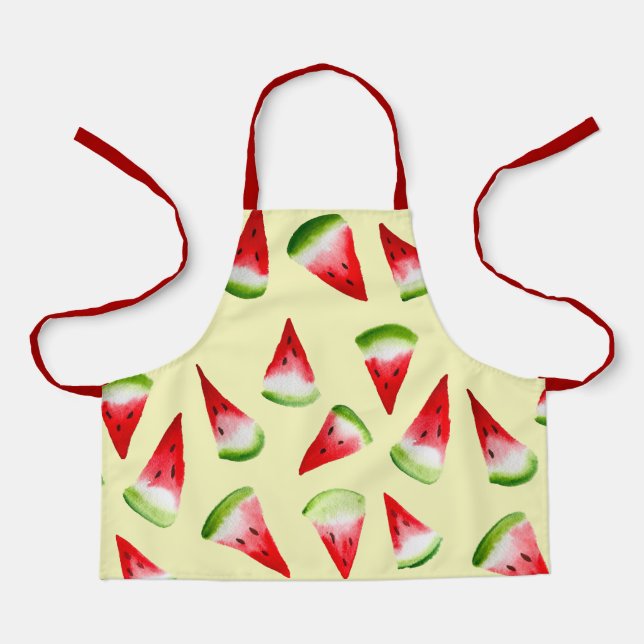 Watermelon fruit art Apron (Front)