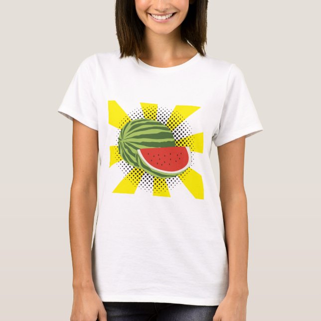 Watermelon Fruit Design T-Shirt (Front)