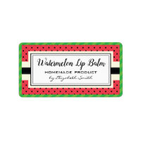 Watermelon fruit flavour homemade lip balm label