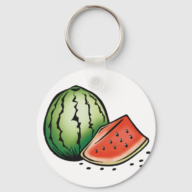 Watermelon Fruit Food Keychain (Front)