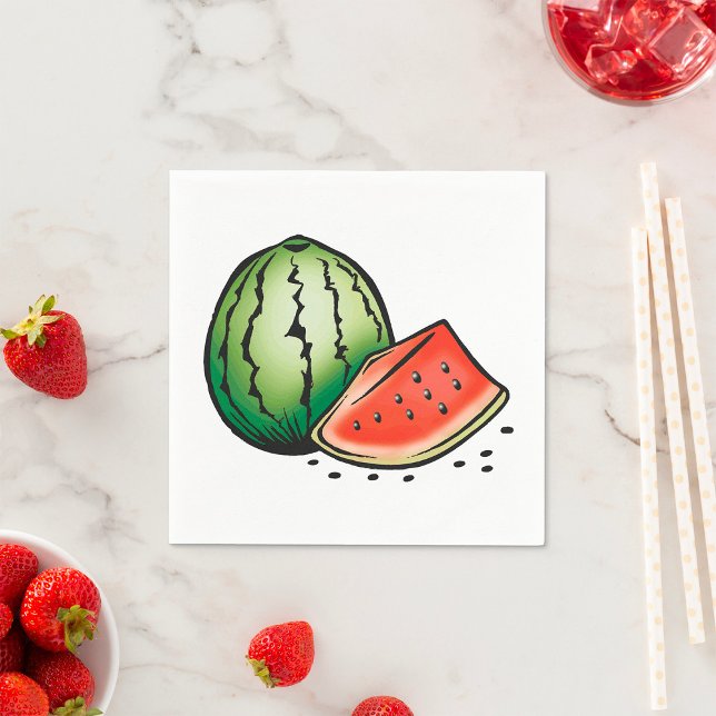 Watermelon Fruit Food Paper Napkins (Creator Uploaded)