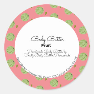 Watermelon Fruit Whole Body Butter Bath Branding Classic Round Sticker