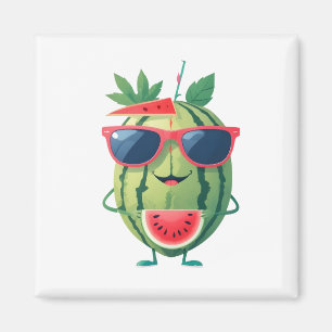Watermelon Fun Cheerful Vacation Tropical Drink  Magnet