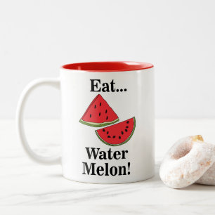 Watermelon Funny Summer Fruit Two-Tone Coffee Mug