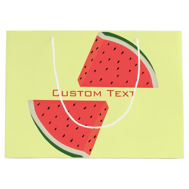 Watermelon Gift Bag with Custom Text and Colours (Front)