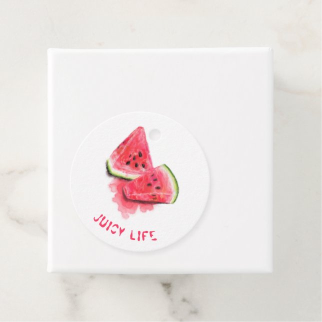 Watermelon Gift Tags - Custom Text (In Situ)