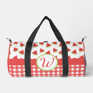 Watermelon Gingham Duffle Bag