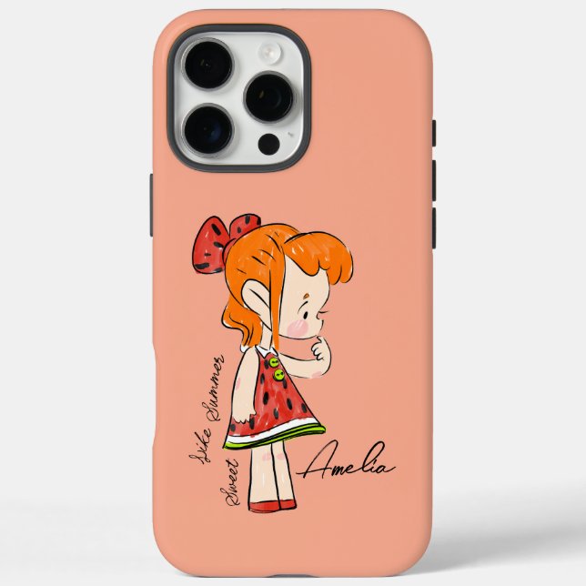 Watermelon Girl iPhone 16 Pro Max Case (Back)