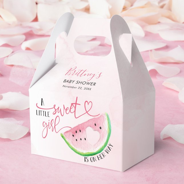 Watermelon Girl Pink Baby Shower  Favour Box (Creator Uploaded)