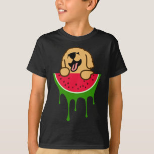 Watermelon Golden Retriever, Dog Lover, Summer Fru T-Shirt