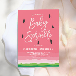 Watermelon Gradient Modern Baby Sprinkle Invitation