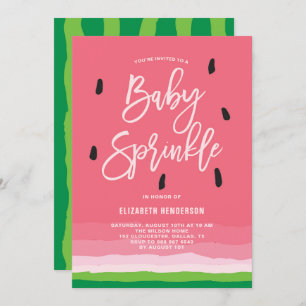 Watermelon Gradient Modern Baby Sprinkle Invitation