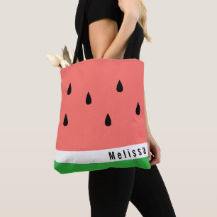 watermelon graphic tote bag