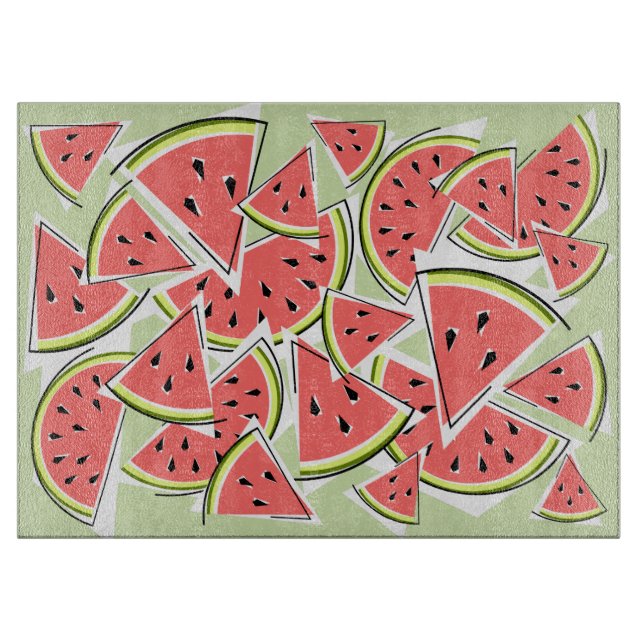 Watermelon Green cutting board (Front)