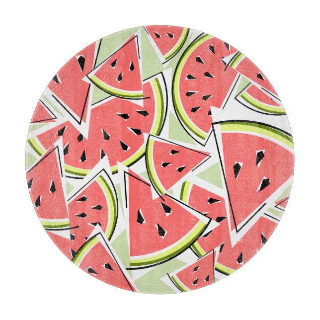 Watermelon Green cutting board round (Front)