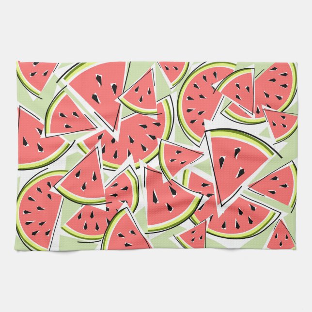 Watermelon Green kitchen towel (Horizontal)
