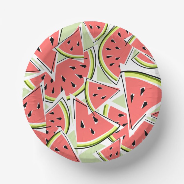 Watermelon Green  Paper Plate (Front)