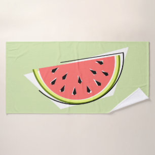 Watermelon Green Slice Bath Towel