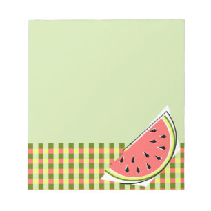 Watermelon Green Slice Check Notepad