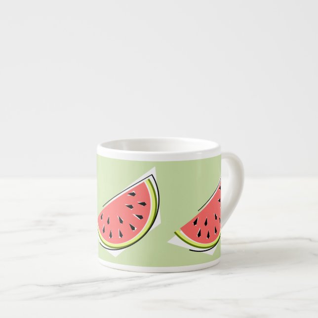 Watermelon Green Slice Espresso Cup (Front Right)