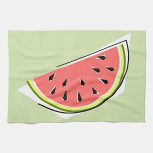 Watermelon Green Slice kitchen towel