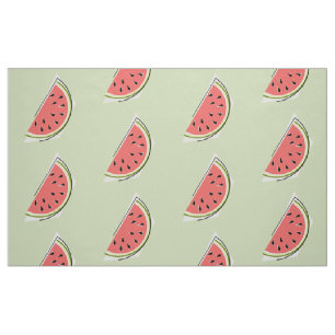 Watermelon Green Slice large Fabric