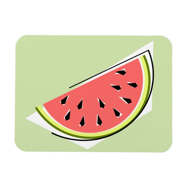 Watermelon Green Slice Magnet (Horizontal)