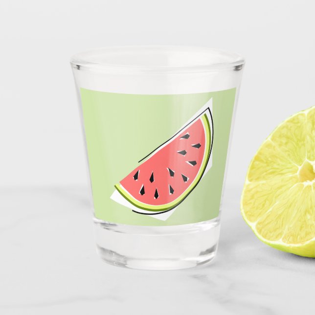 Watermelon Green Slice Shot Glass (Front)