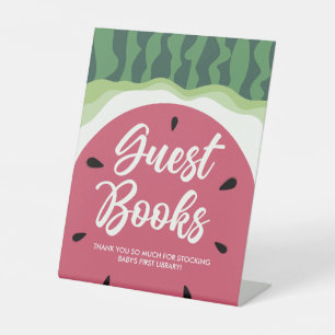 Watermelon Guest Books Summer Baby Shower Pedestal Sign