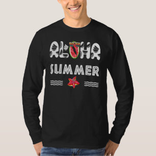 Watermelon Hawaiian Summer Walker Cool Aloha Attir T-Shirt