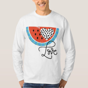 Watermelon Heart Love Fruit Pool Party Swim T-Shirt