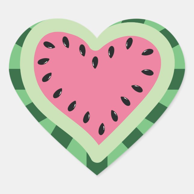 Watermelon Heart Sticker (Front)