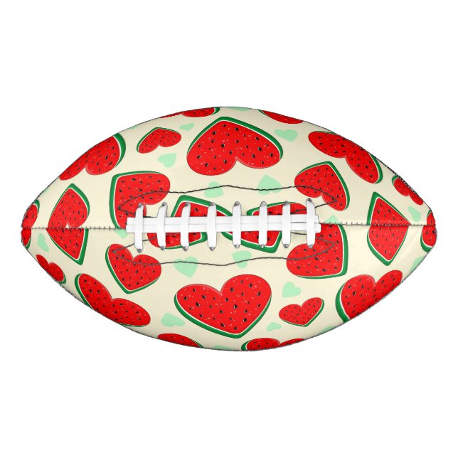 Watermelon Heart Valentine's Day Free Palestine American Football (Front)