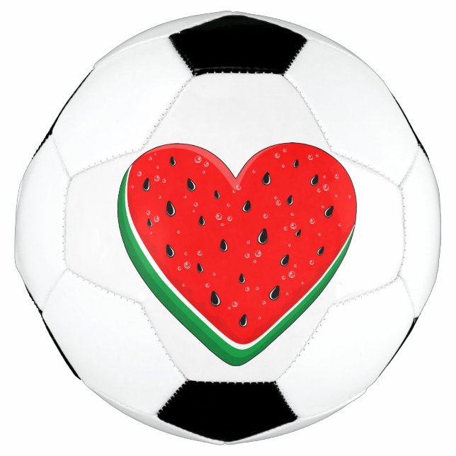 Watermelon Heart Valentine's Day Free Palestine Football (Front)