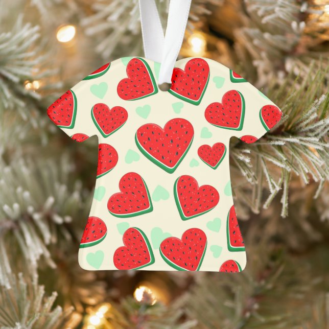 Watermelon Heart Valentine's Day Free Palestine Ornament (Tree)