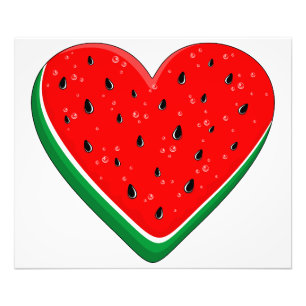 Watermelon Heart Valentine's Day Free Palestine Photo Print