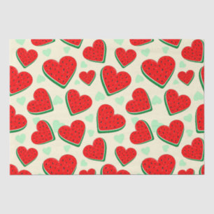 Watermelon Heart Valentine's Day Free Palestine Tissue Paper