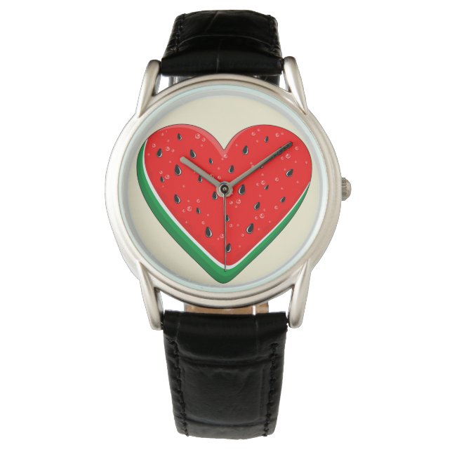Watermelon Heart Valentine's Day Free Palestine Watch (Front)