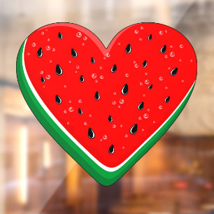 Watermelon Heart Valentine's Day Free Palestine Window Cling