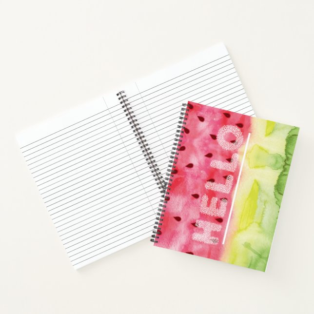 Watermelon Hello Fun Summer design Notebook (Inside)