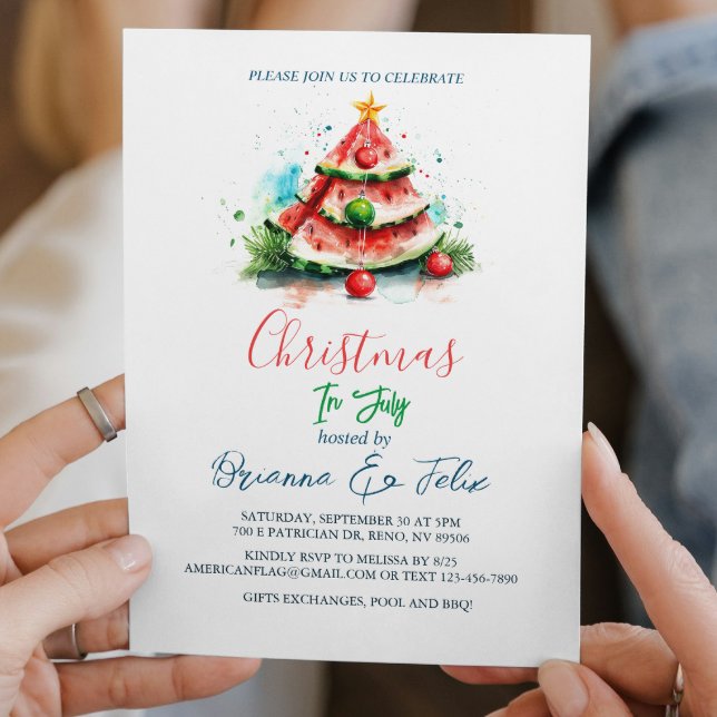 Watermelon I Christmas In July Invitation (Creator Uploaded)