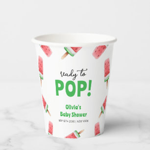 Watermelon Ice Cream Popcicle Baby Shower Paper Cups
