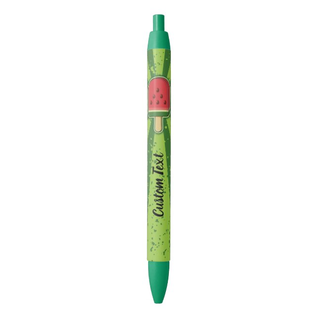 Watermelon Ice Cream Stick Black Ink Pen (Front Vertical)